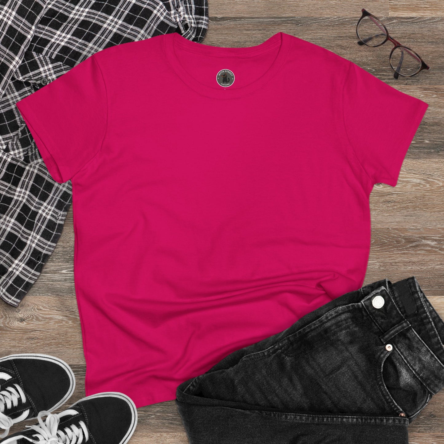 Cheer Up Buttercup Cat Women's Midweight Cotton Tee