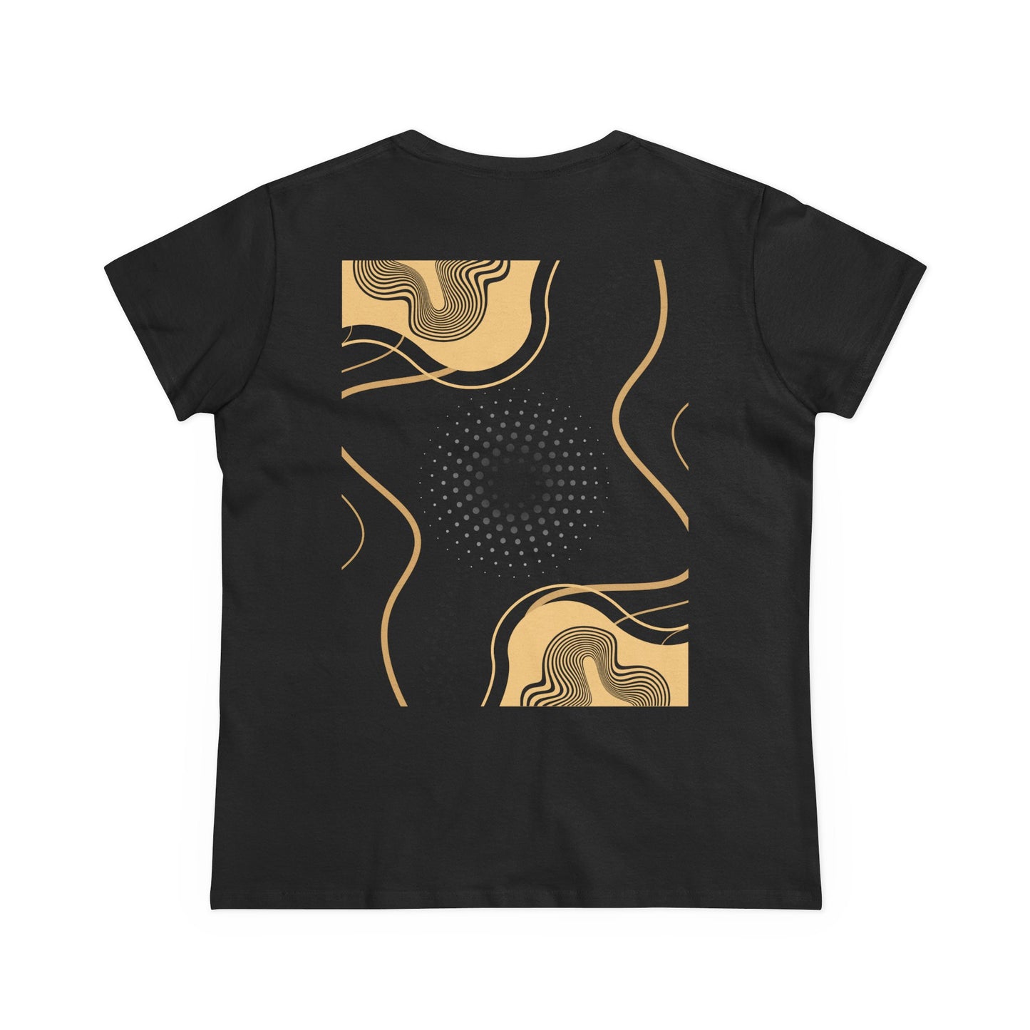 Abstract Gold and Black Women's Tee