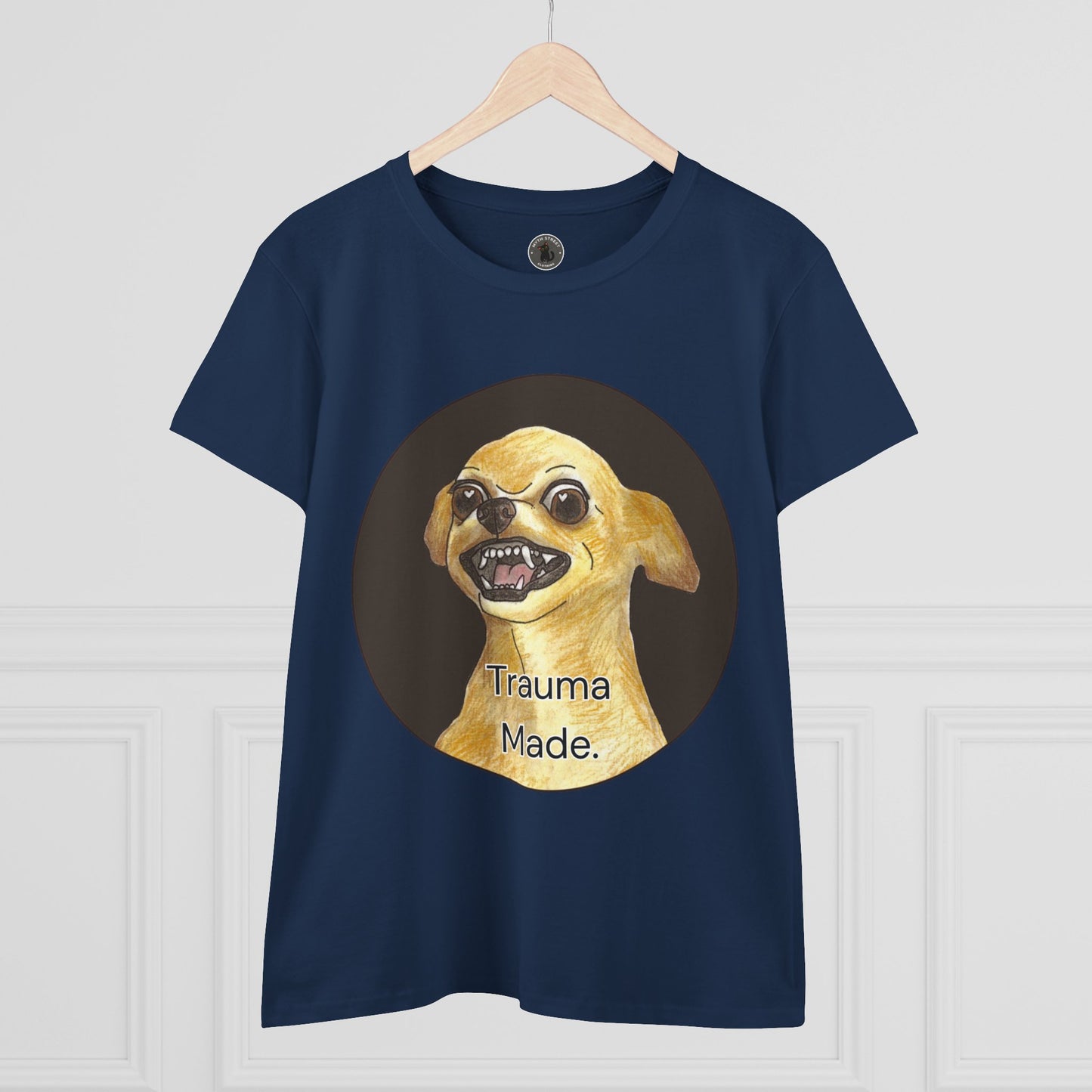 Women's Tee - Chihuahua 'Trauma Made' Growling Shirt