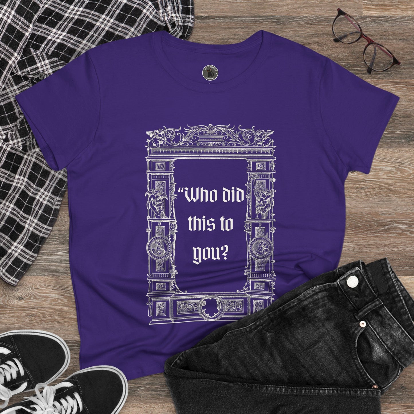 Who Did This to You? Women's Midweight Cotton Tee