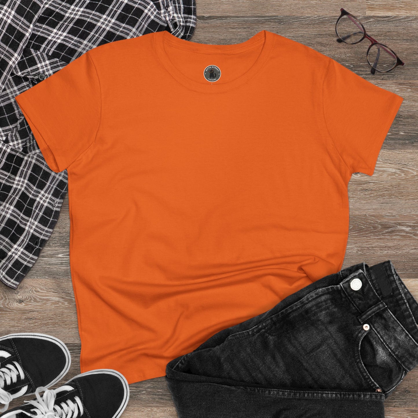Cheer Up Buttercup Cat Women's Midweight Cotton Tee