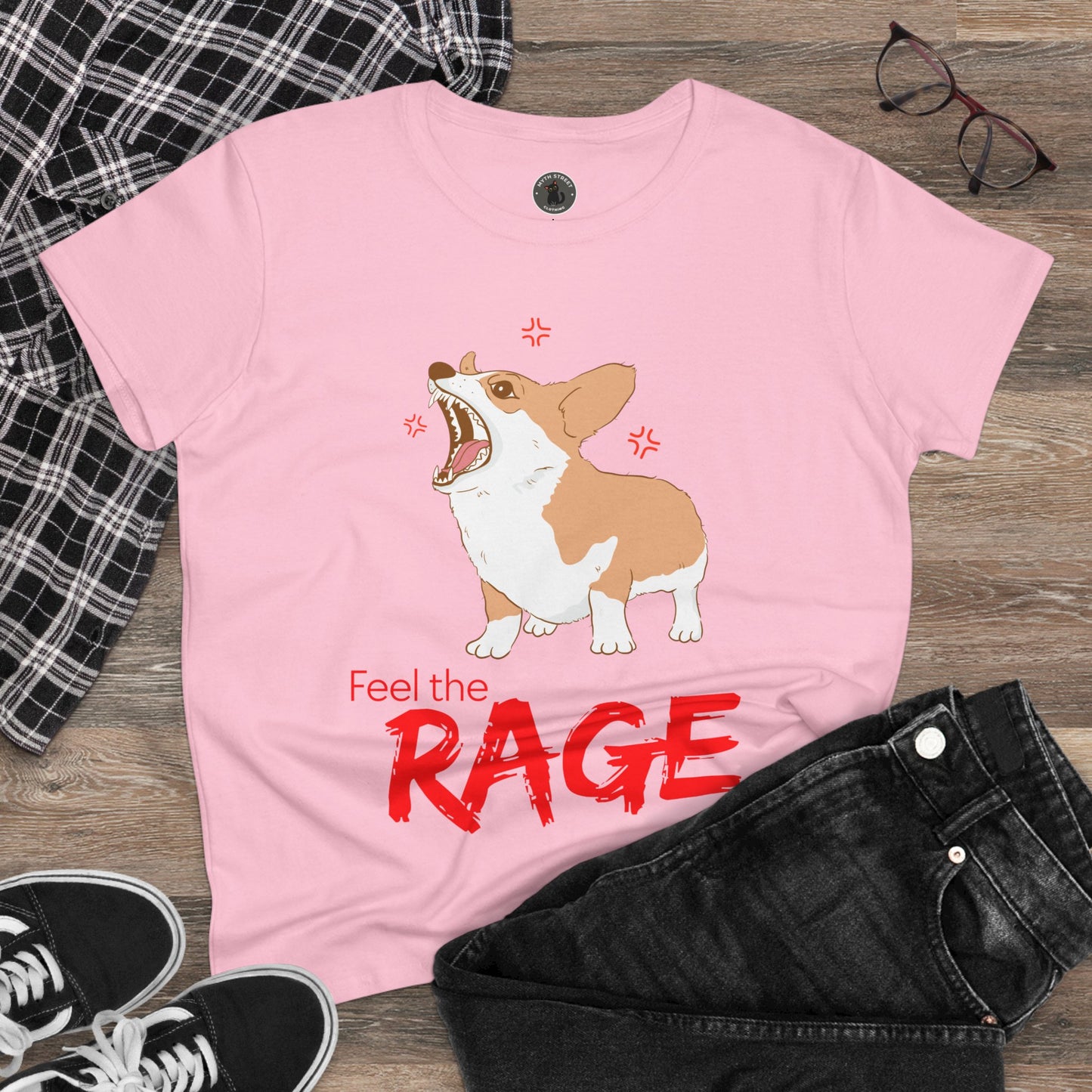Feel the Rage Women's Midweight Cotton Tee