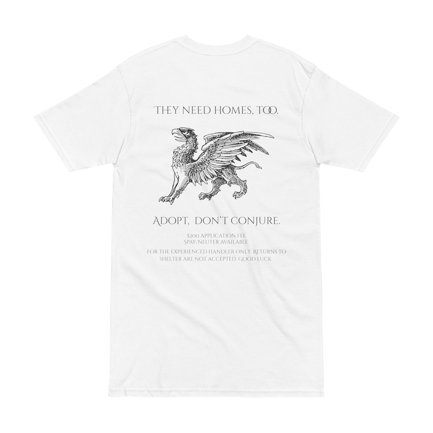 Adopt Griffin Men's Heavyweight Tee: Adopt Don't Conjure Graphic Tee, Animal Lover Gift, Casual Wear, Eco-Friendly Fashion, Unique Gift Idea