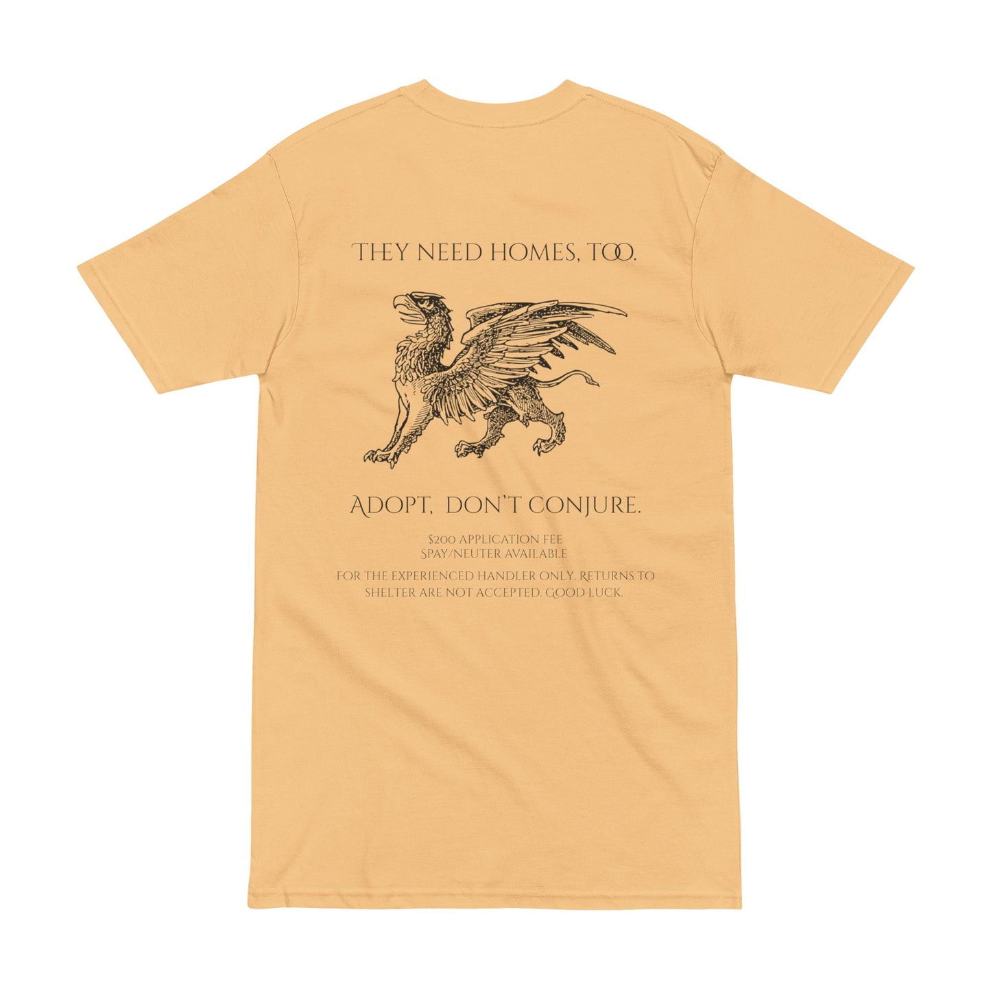 Adopt Griffin Men's Heavyweight Tee: Adopt Don't Conjure Graphic Tee, Animal Lover Gift, Casual Wear, Eco-Friendly Fashion, Unique Gift Idea