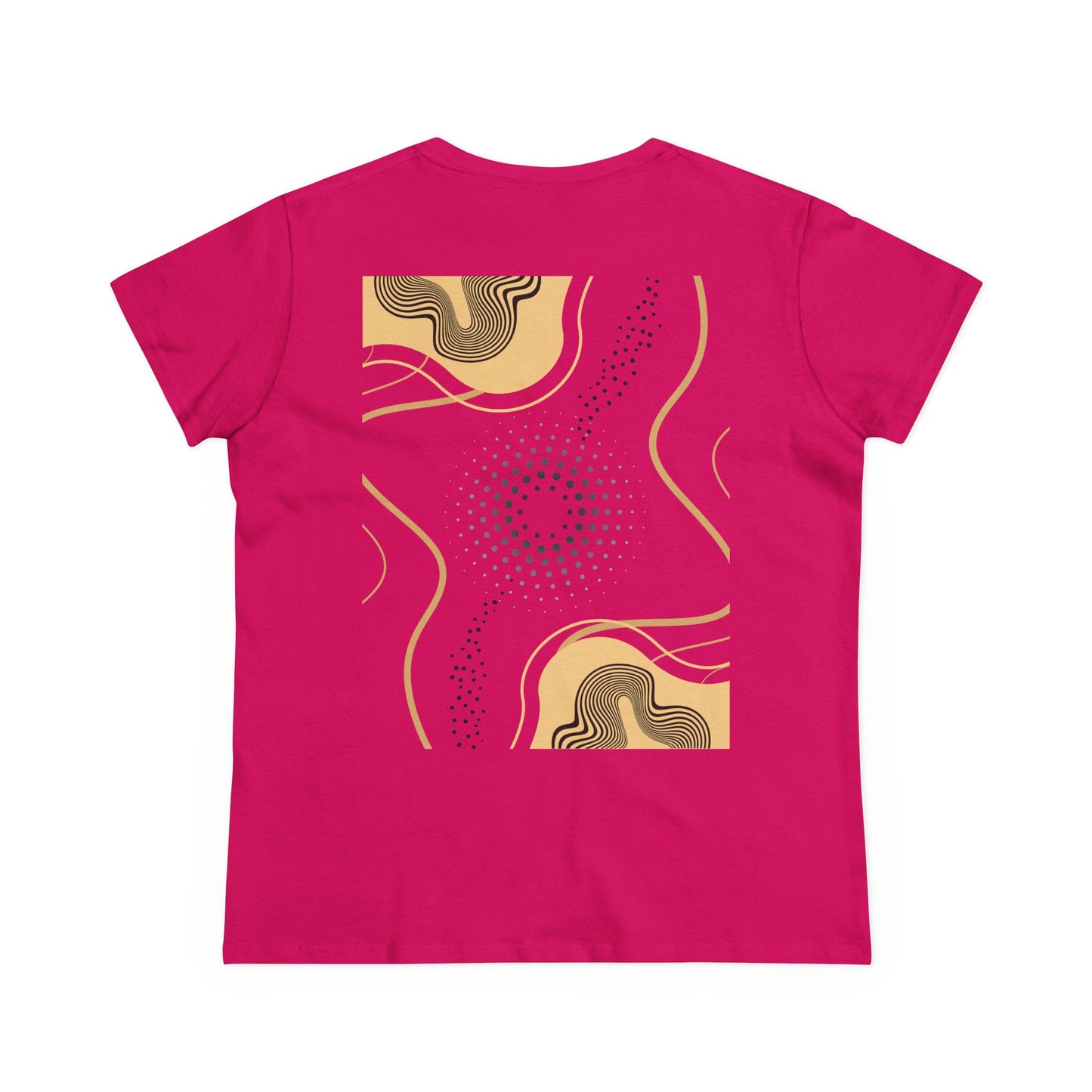 Abstract Gold and Black Women's Tee