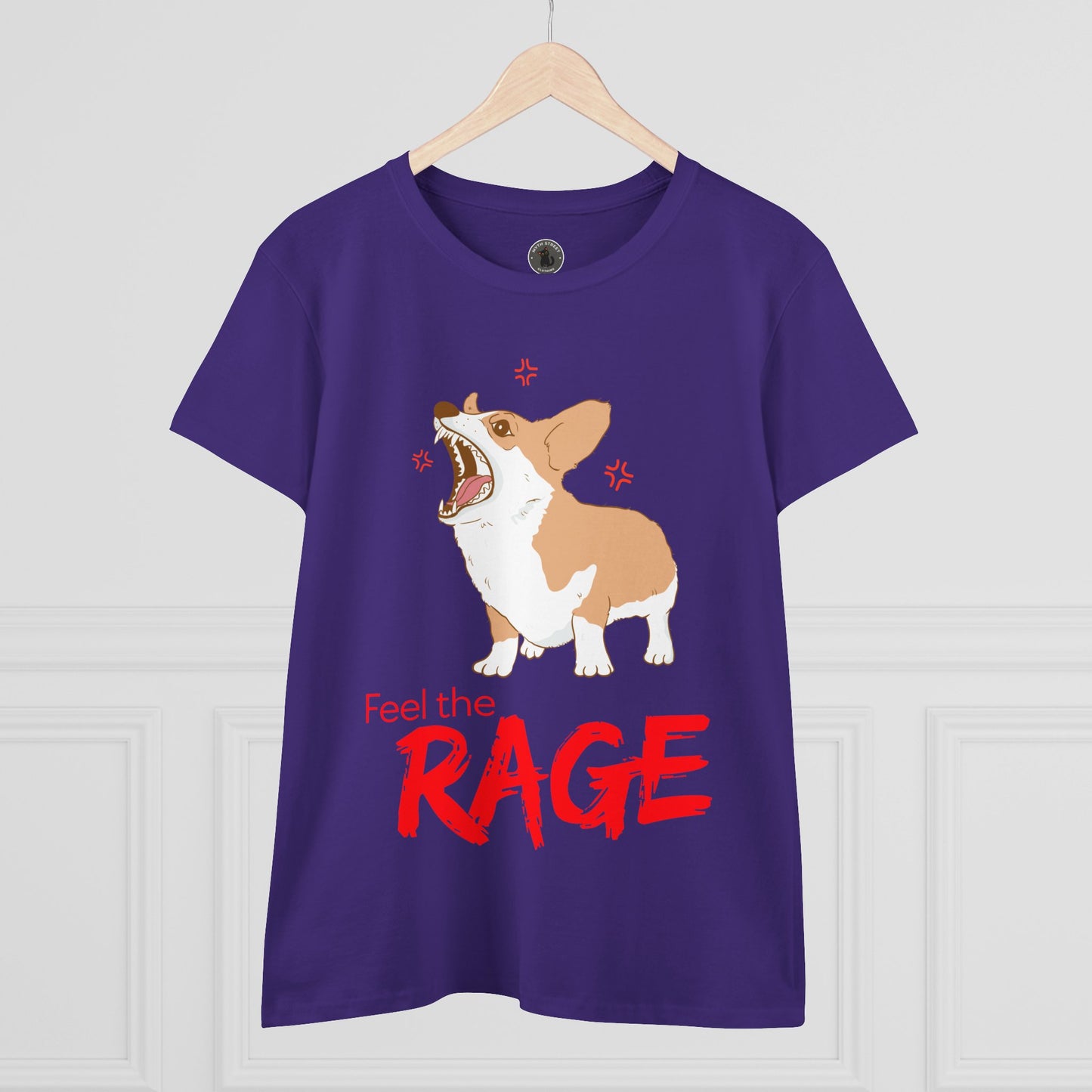 Feel the Rage Women's Midweight Cotton Tee