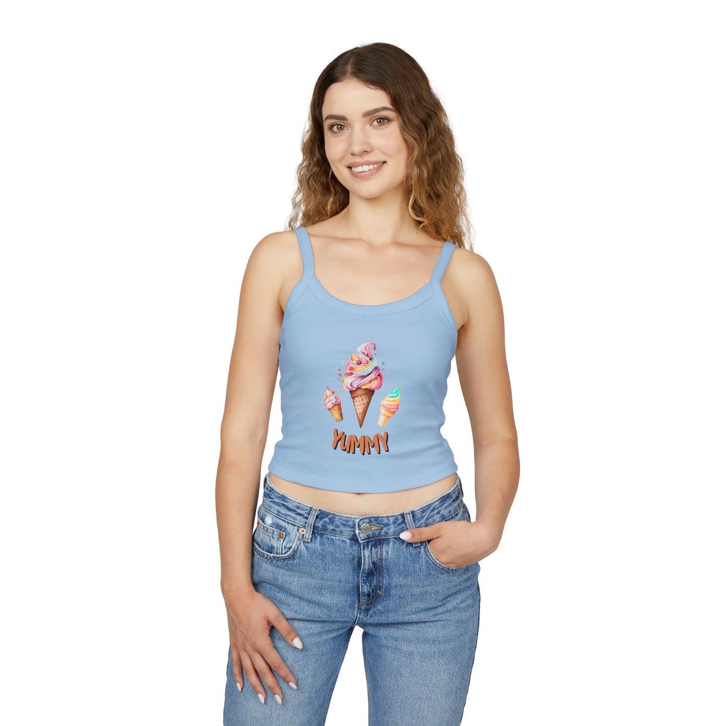 Yummy Women's Spaghetti Strap Tank Top