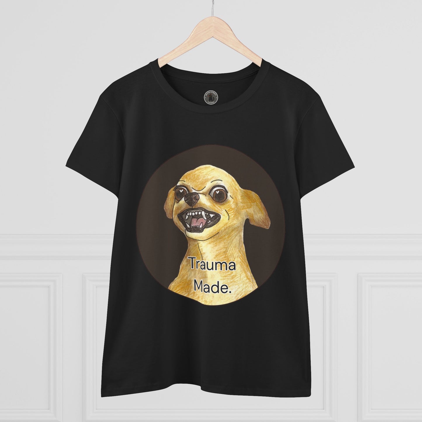 Women's Tee - Chihuahua 'Trauma Made' Growling Shirt
