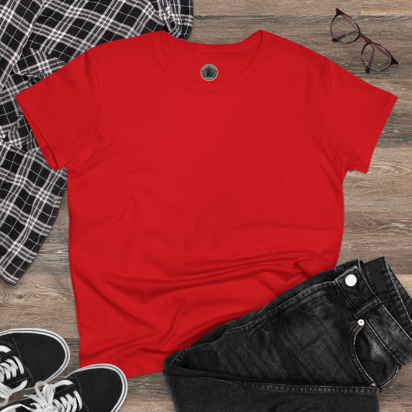 Cheer Up Buttercup Cat Women's Midweight Cotton Tee