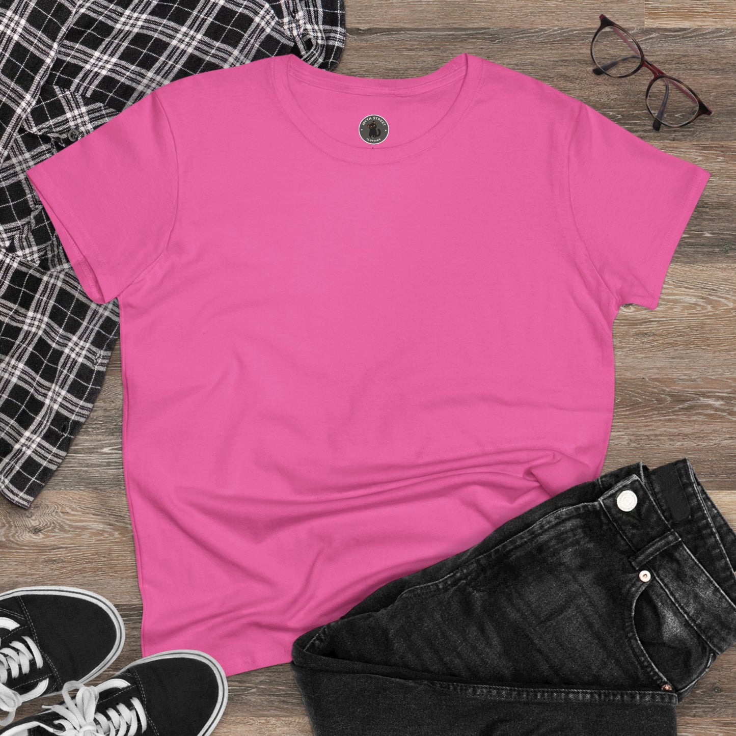 Cheer Up Buttercup Cat Women's Midweight Cotton Tee