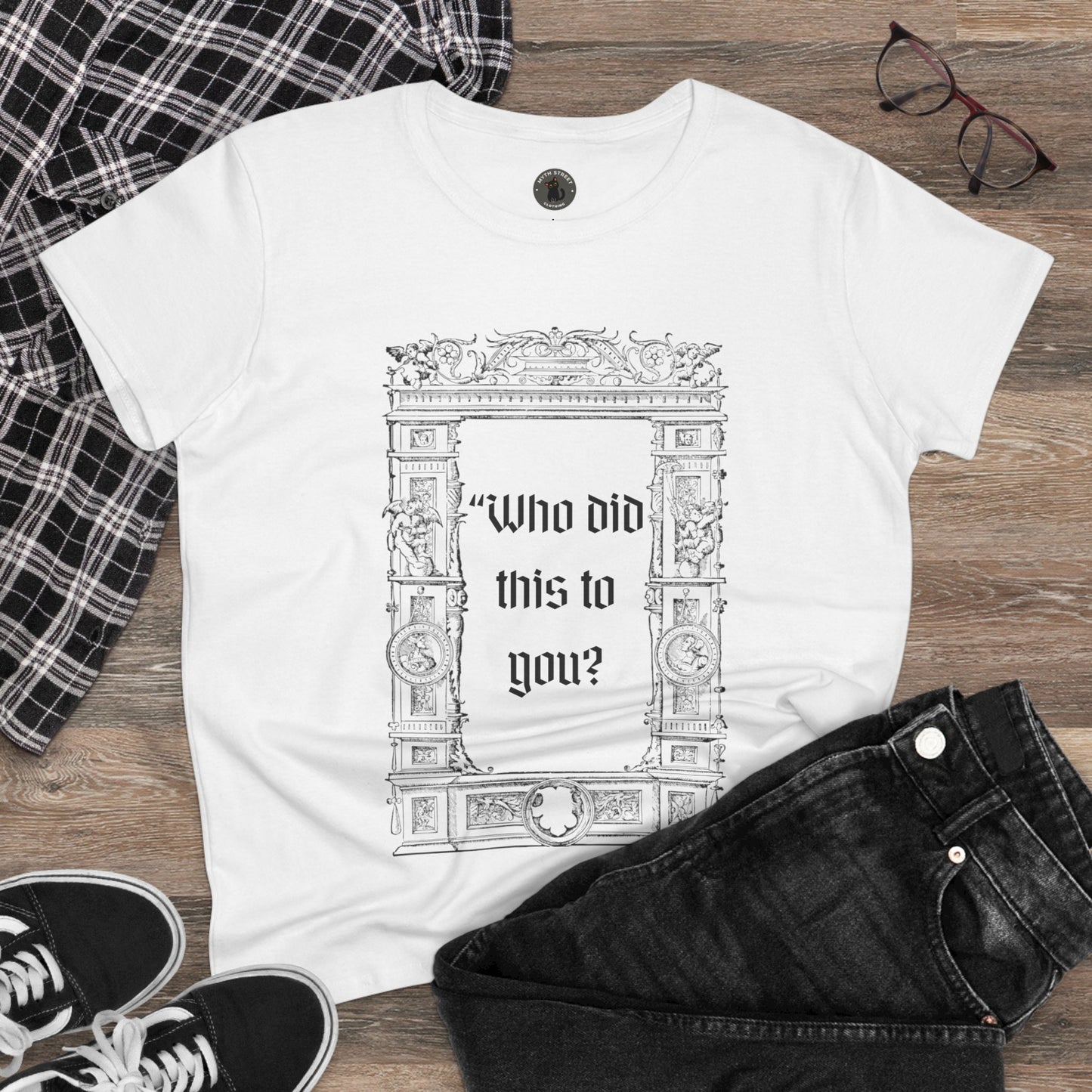 Who Did This to You? Women's Midweight Cotton Tee
