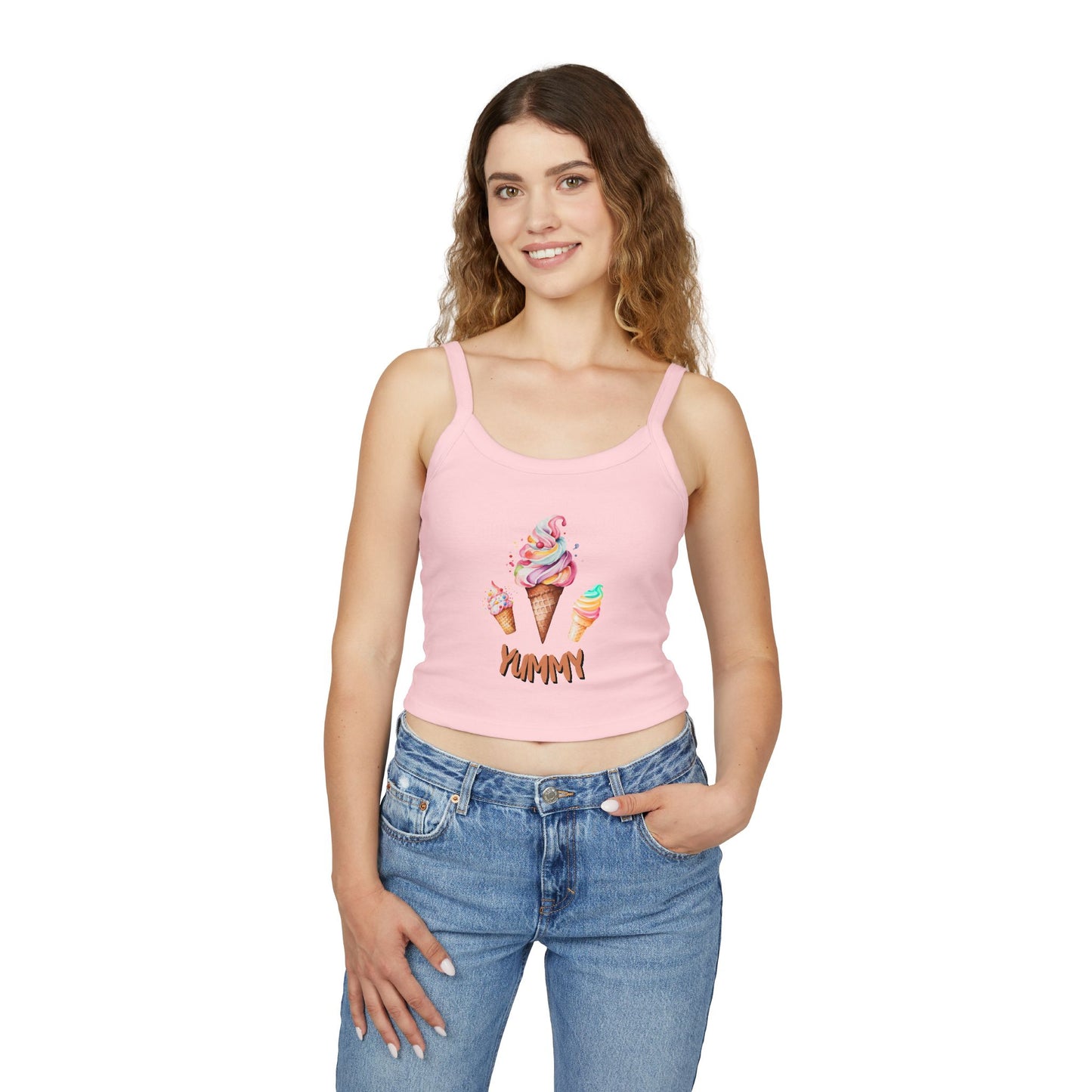 Yummy Women's Spaghetti Strap Tank Top