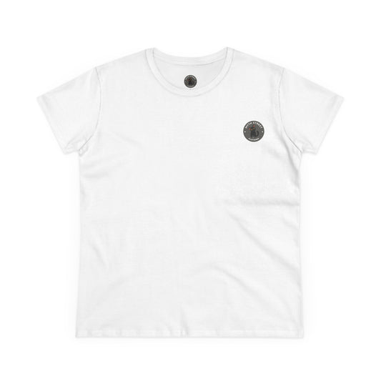 Eat the Patriarchy: Women's Midweight Cotton Tee with T rex 'Eat the Patriarchy' Design