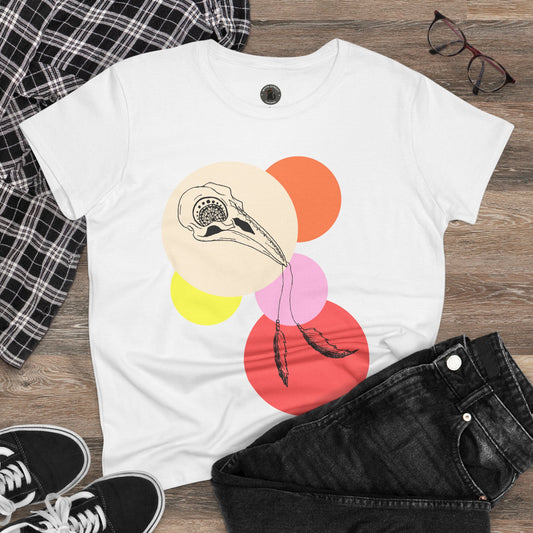 Crow Skull Women's Midweight Cotton Tee