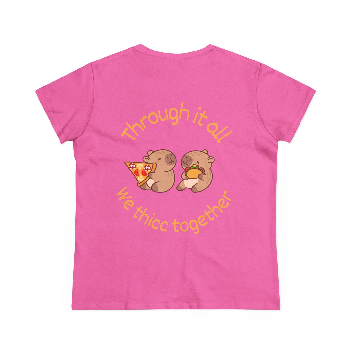 Capybara Friendship Shirt - Thicc Together Cotton Tee