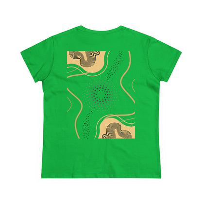 Abstract Gold and Black Women's Tee