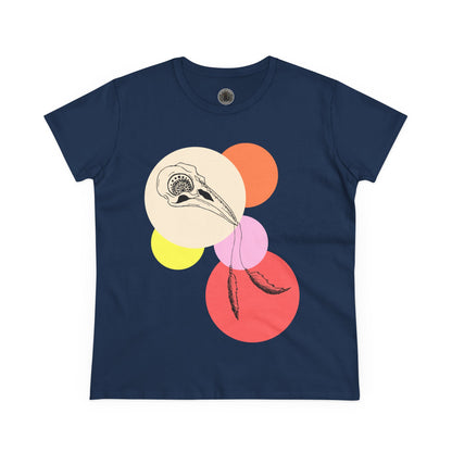 Crow Skull Women's Midweight Cotton Tee