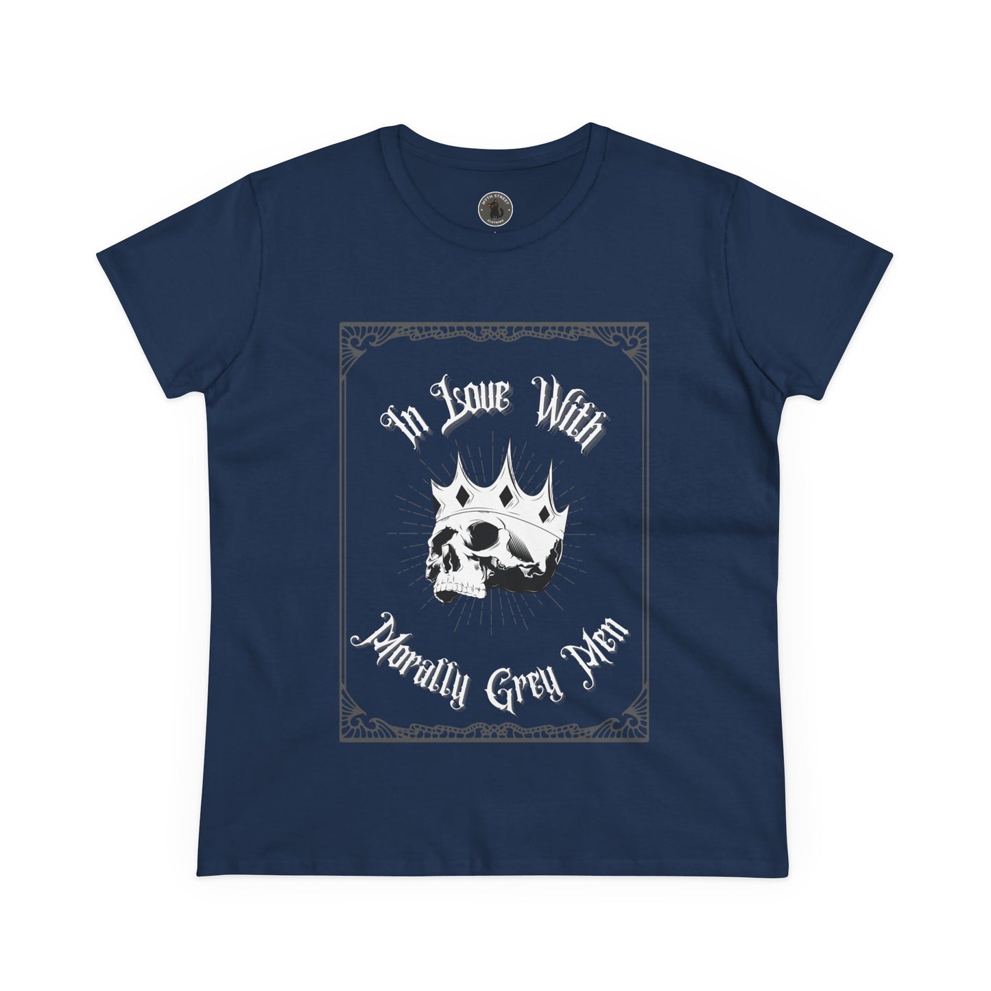 In Love with Morally Grey Men - Dark Romance Novel Cotton Bookworm Shirt for Women