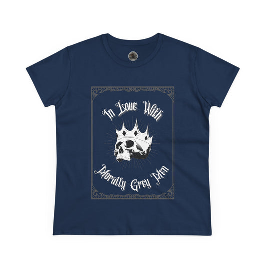 In Love with Morally Grey Men - Dark Romance Novel Cotton Bookworm Shirt for Women