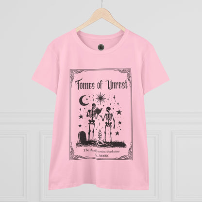 Tomes of Unrest Skeleton Bookstore Women's Tee