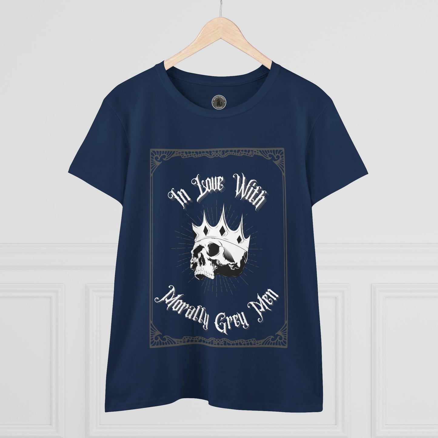 In Love with Morally Grey Men - Dark Romance Novel Cotton Bookworm Shirt for Women