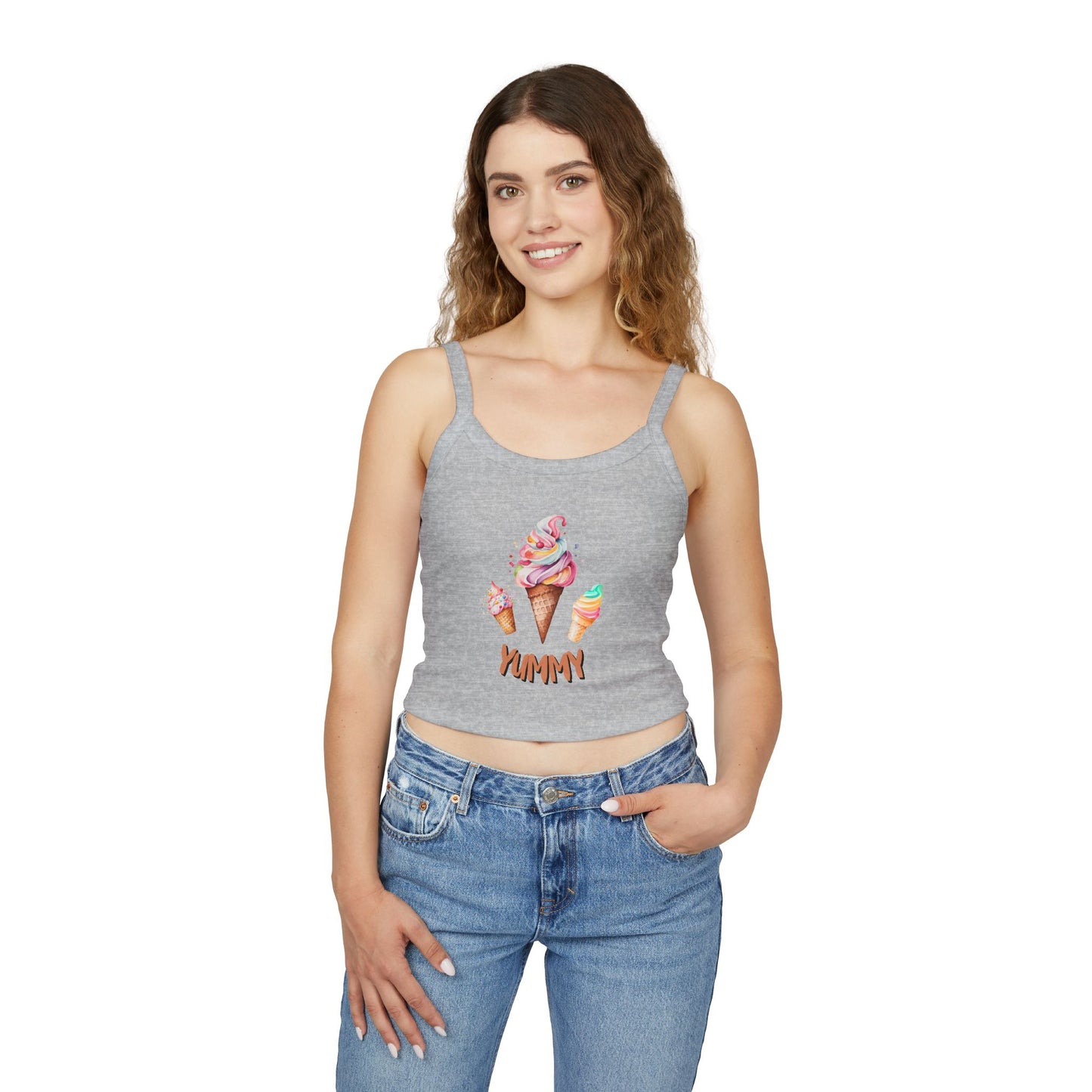 Yummy Women's Spaghetti Strap Tank Top