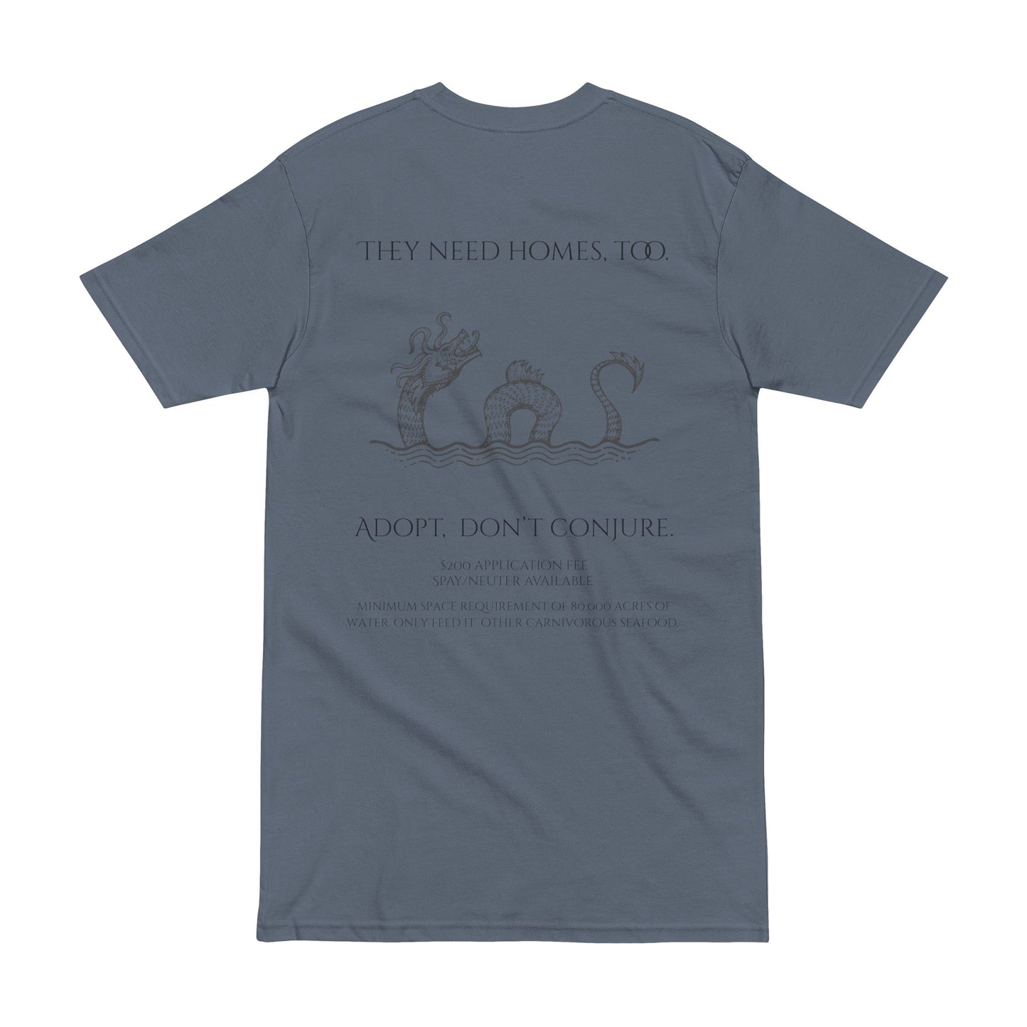 Adopt Sea Monster Men's Heavyweight Tee - Adopt Don't Conjure, Animal Lover Gift, Casual Wear, Eco-Friendly Fashion, Unique Graphic T-Shirt