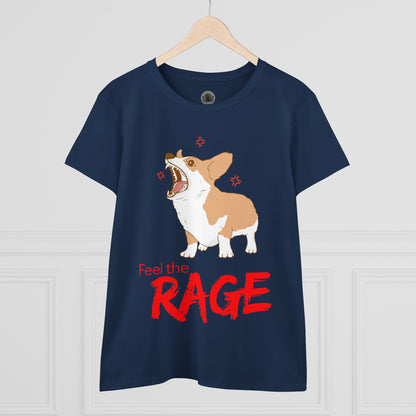 Feel the Rage Women's Midweight Cotton Tee