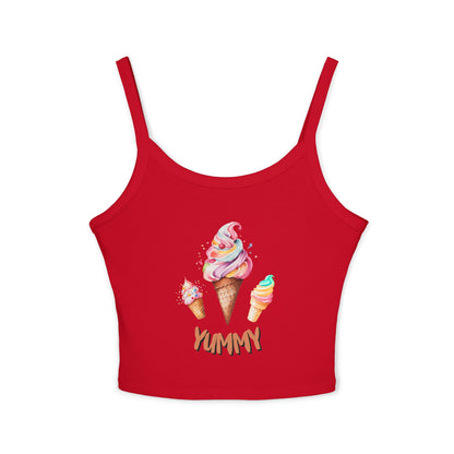 Yummy Women's Spaghetti Strap Tank Top