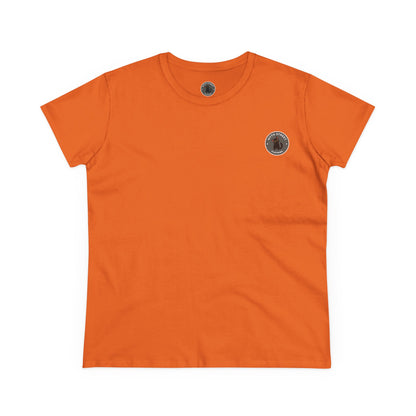 Eat the Patriarchy: Women's Midweight Cotton Tee with T rex 'Eat the Patriarchy' Design