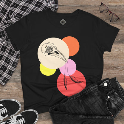Crow Skull Women's Midweight Cotton Tee