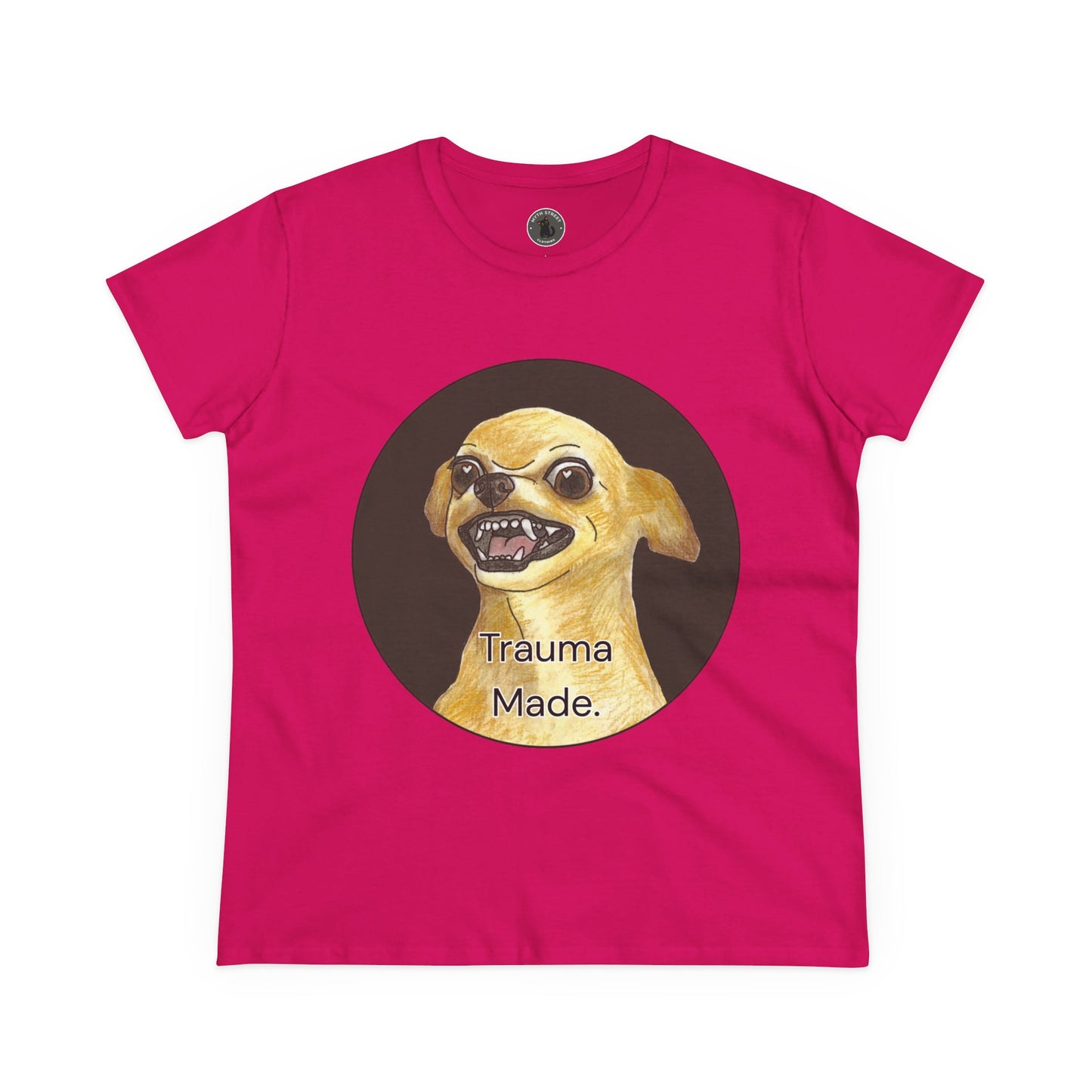 Women's Tee - Chihuahua 'Trauma Made' Growling Shirt