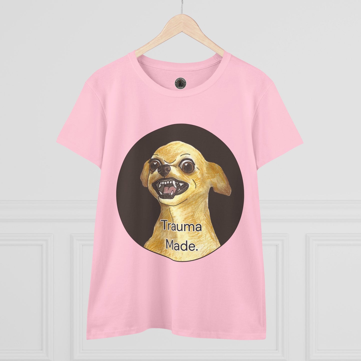 Women's Tee - Chihuahua 'Trauma Made' Growling Shirt