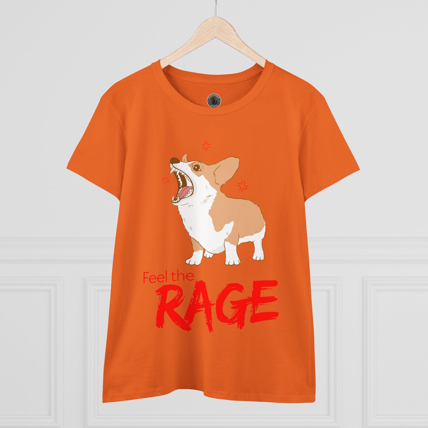 Feel the Rage Women's Midweight Cotton Tee