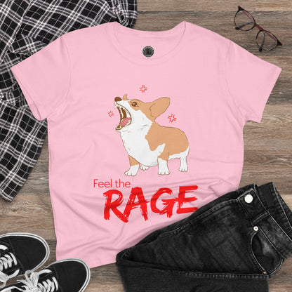 Feel the Rage Women's Midweight Cotton Tee