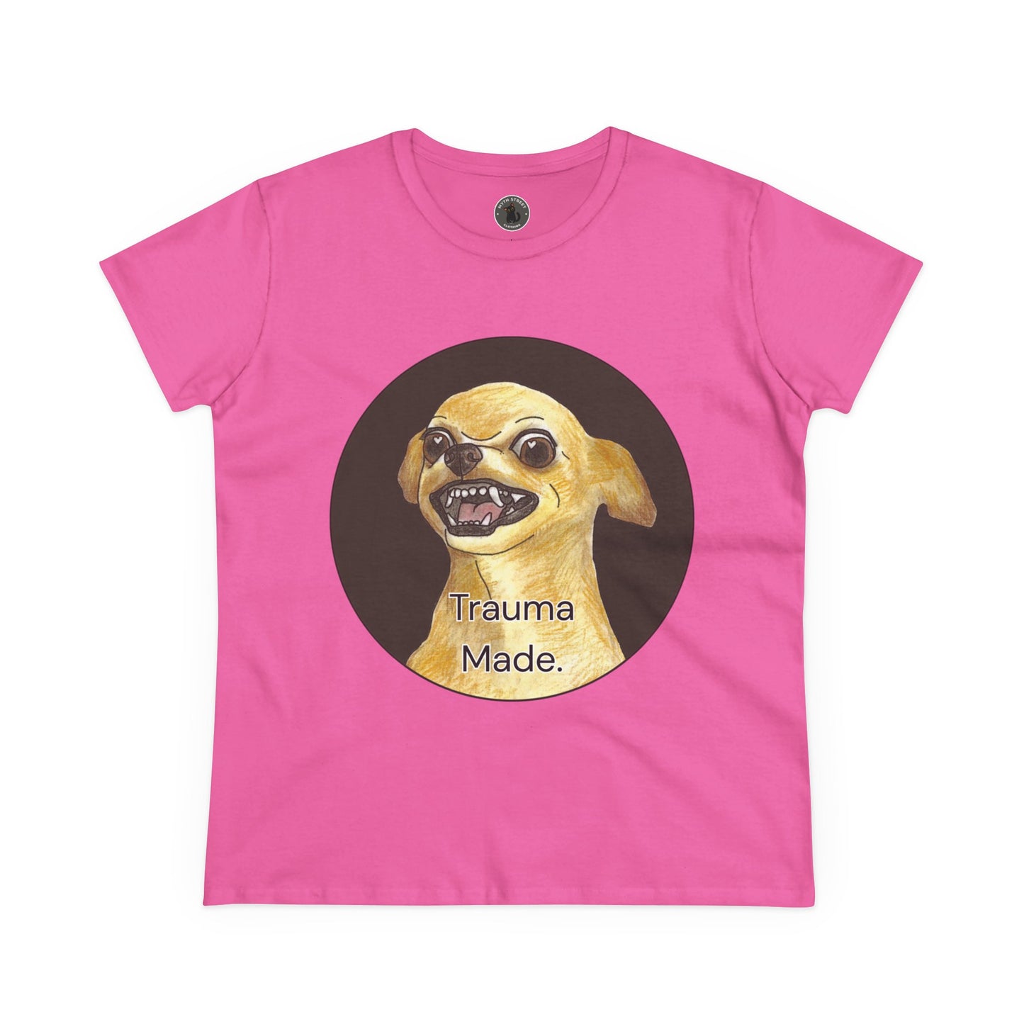 Women's Tee - Chihuahua 'Trauma Made' Growling Shirt