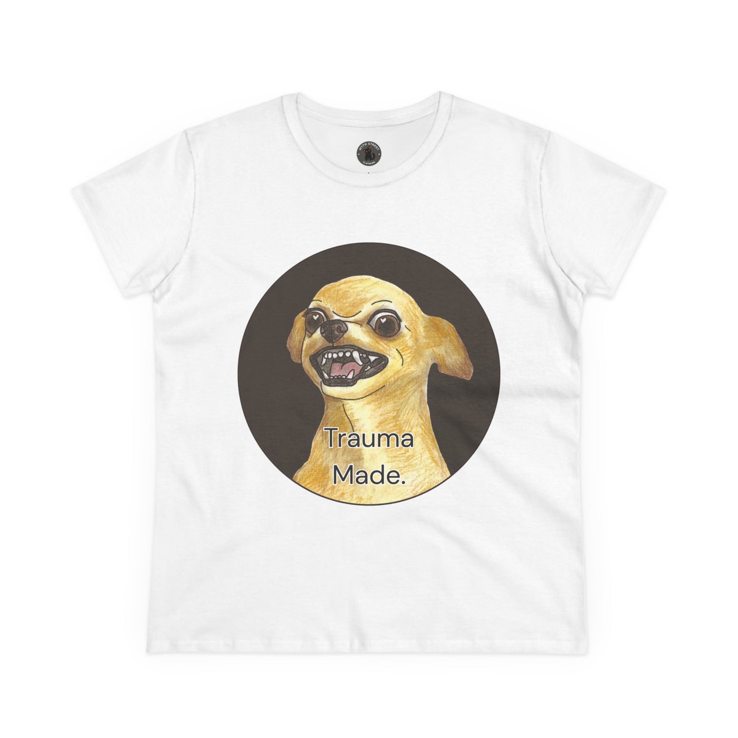 Women's Tee - Chihuahua 'Trauma Made' Growling Shirt