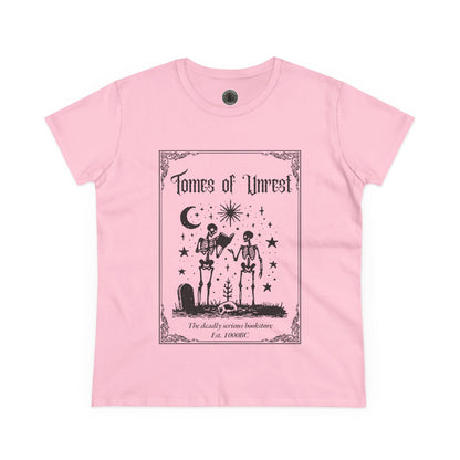 Tomes of Unrest Skeleton Bookstore Women's Tee