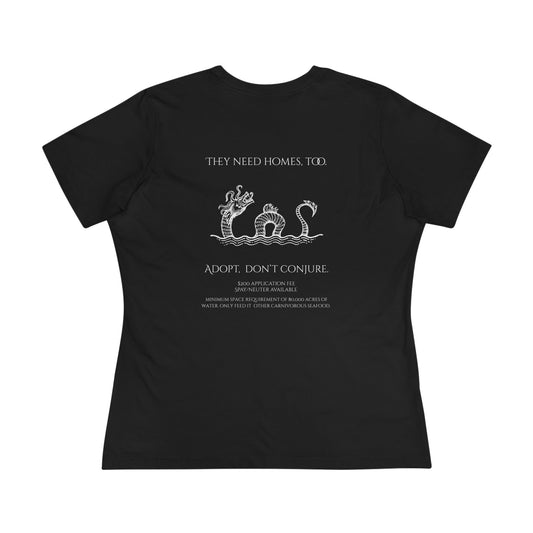 Adopt Sea Monster Women's Cotton Tee