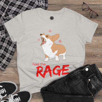 Feel the Rage Women's Midweight Cotton Tee