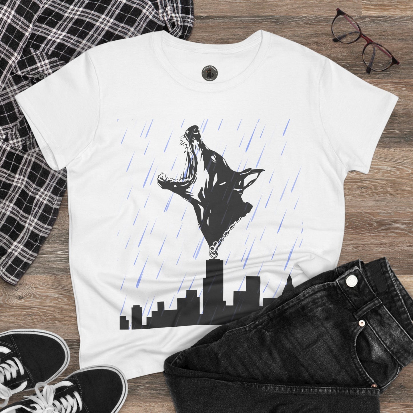 Skyline Doberman Women's Midweight Cotton Tee