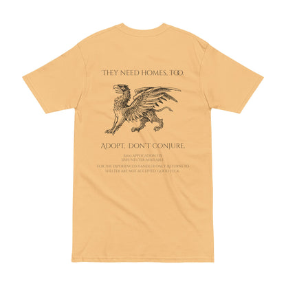 Adopt Griffin Men's Heavyweight Tee: Adopt Don't Conjure Graphic Tee, Animal Lover Gift, Casual Wear, Eco-Friendly Fashion, Unique Gift Idea