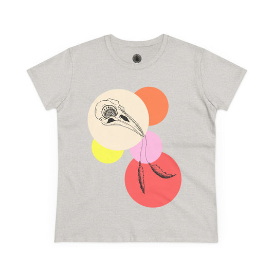 Crow Skull Women's Midweight Cotton Tee