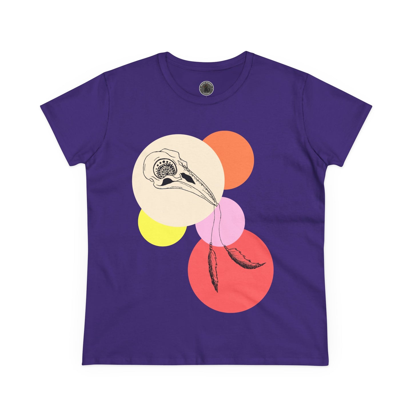 Crow Skull Women's Midweight Cotton Tee