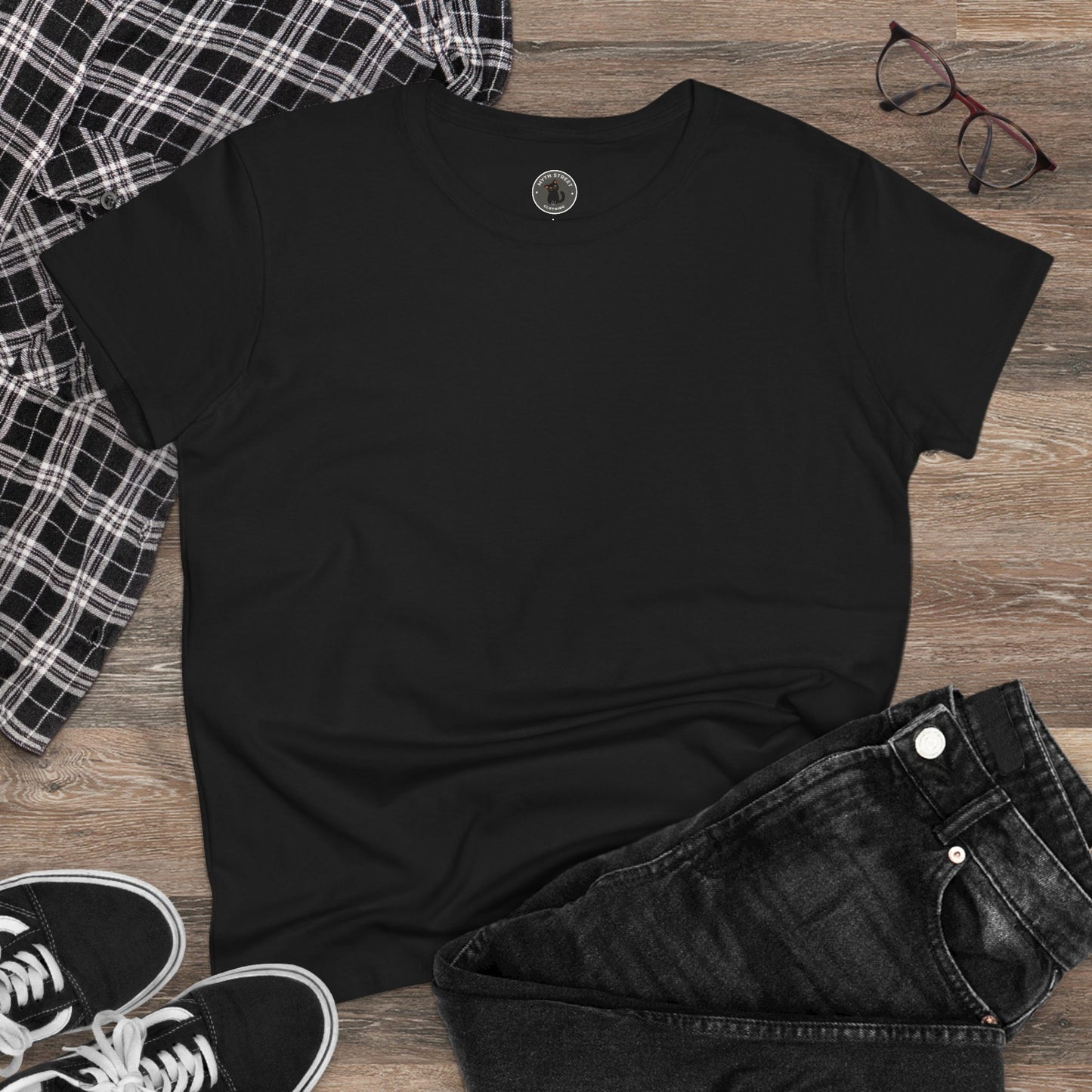 Cheer Up Buttercup Cat Women's Midweight Cotton Tee