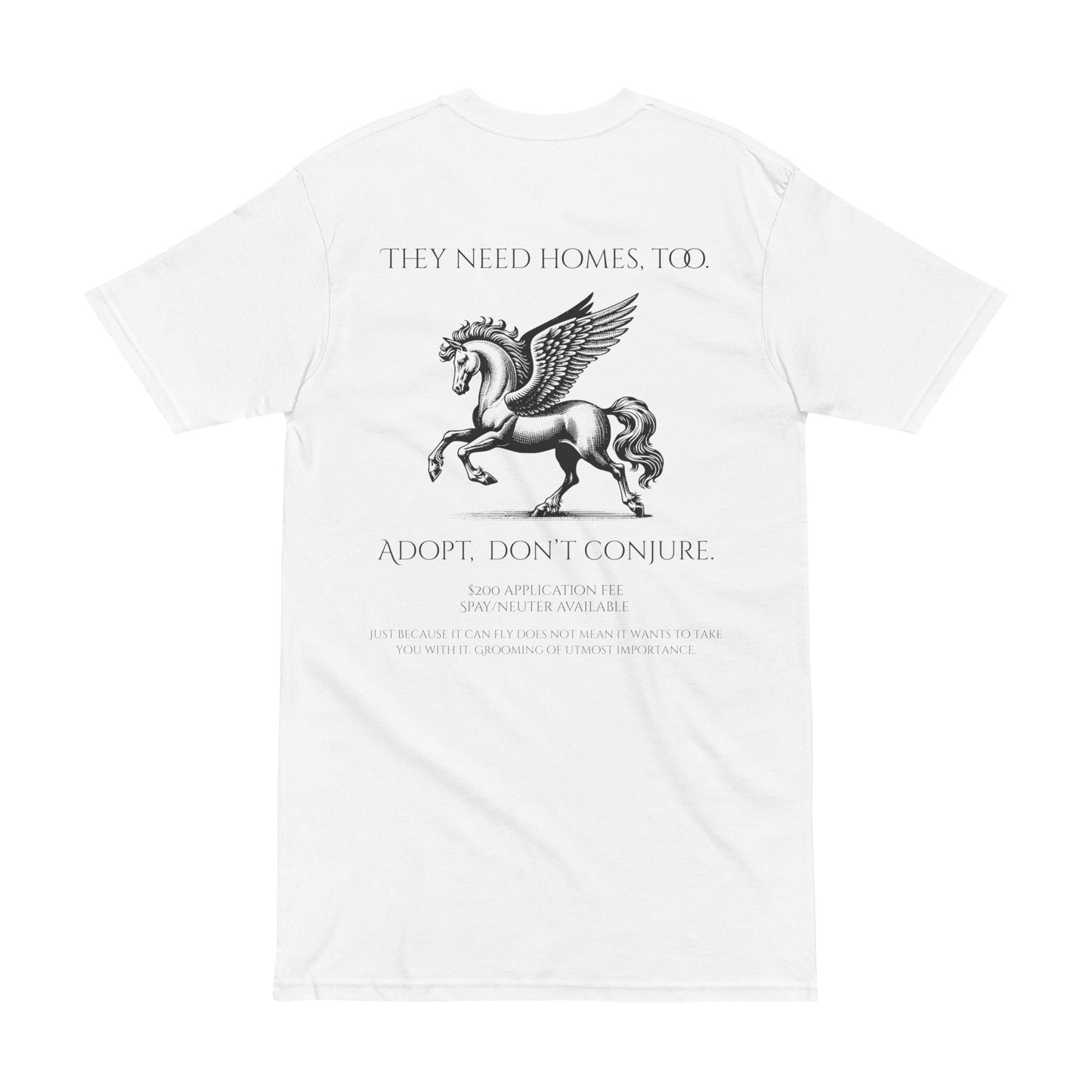 Adopt Pegasus Heavyweight Tee - Perfect Gift for Animal Lovers, Vegan Fashion, Summer Wear, Eco-Friendly Style, Unique Graphic Tee