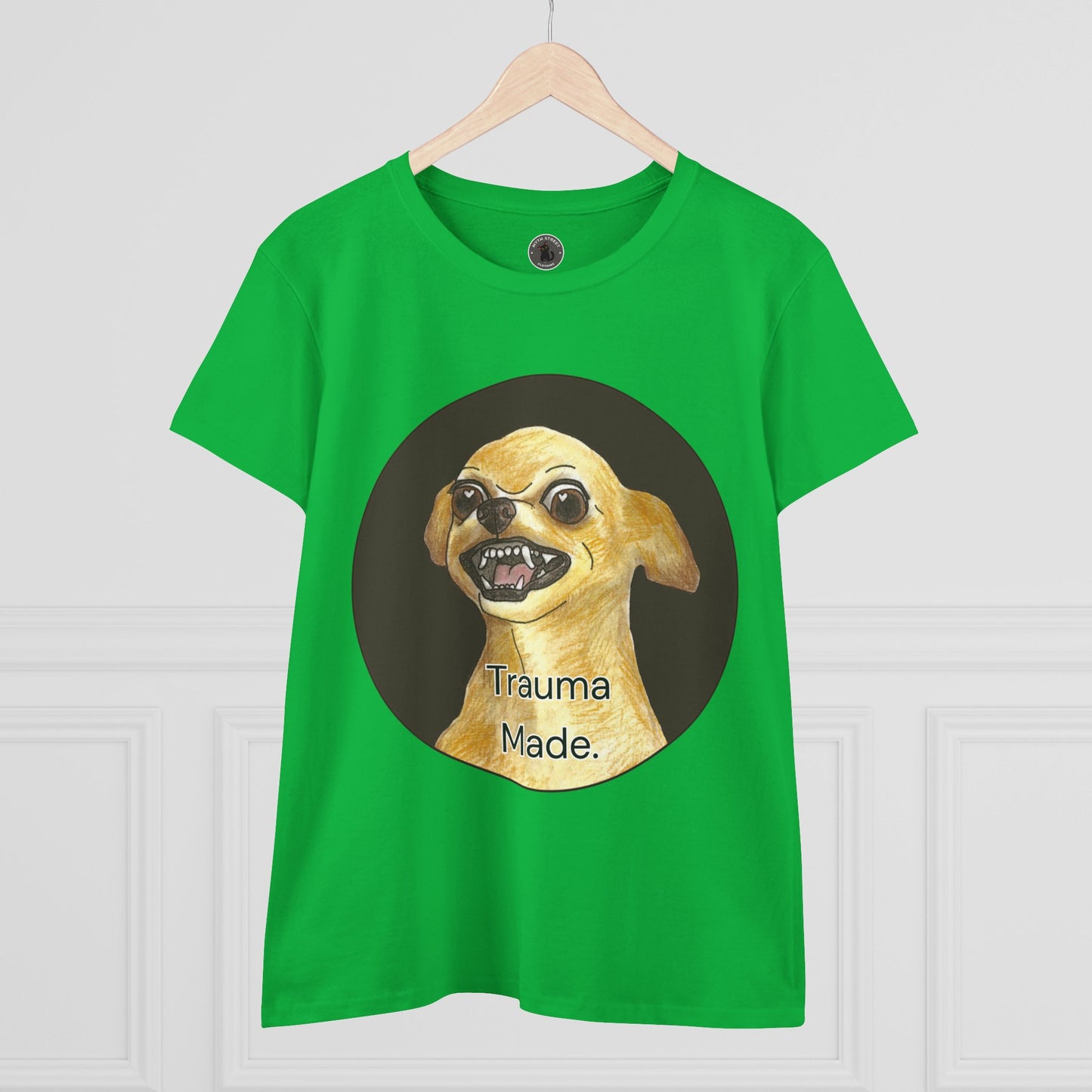 Women's Tee - Chihuahua 'Trauma Made' Growling Shirt