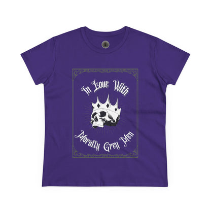 In Love with Morally Grey Men - Dark Romance Novel Cotton Bookworm Shirt for Women
