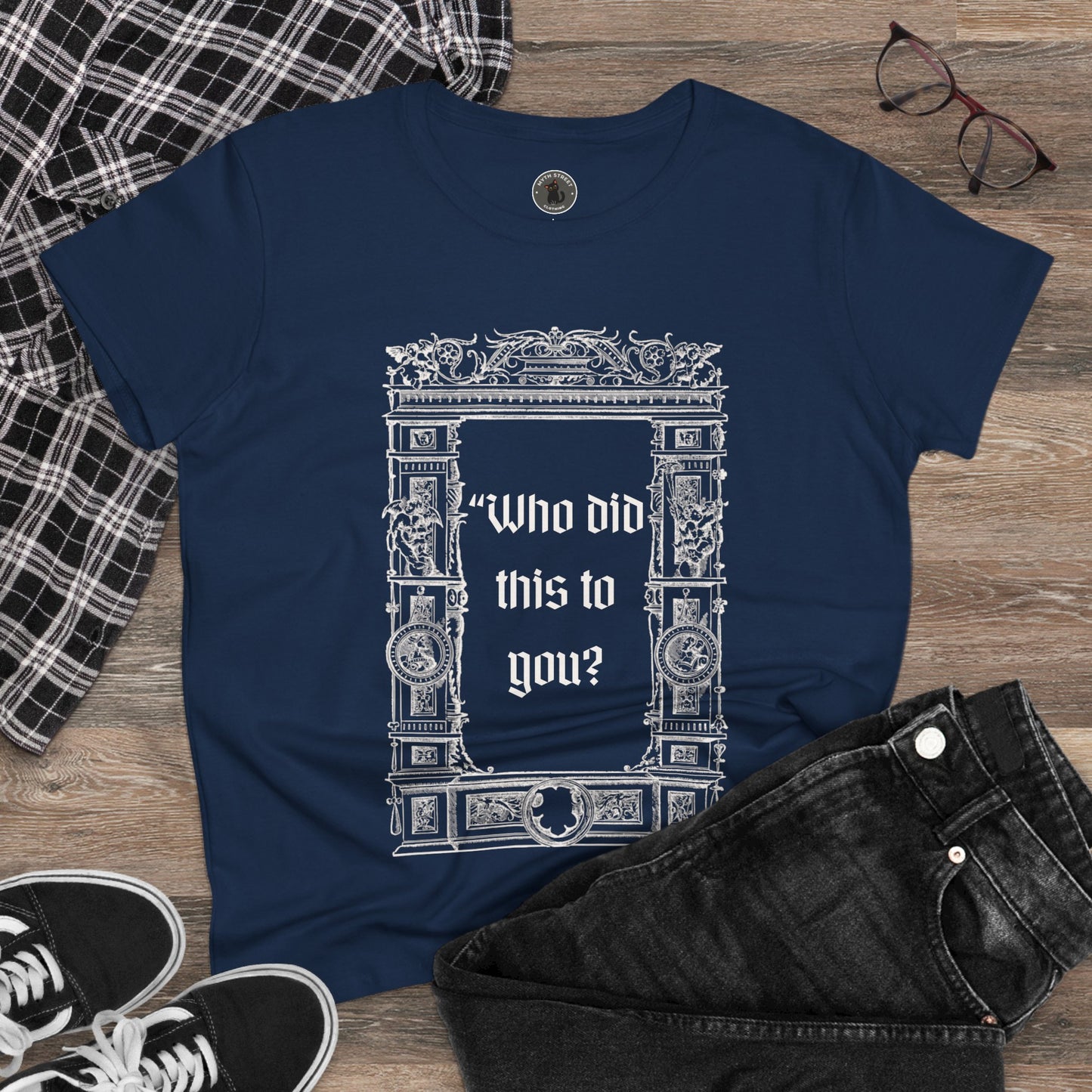 Who Did This to You? Women's Midweight Cotton Tee