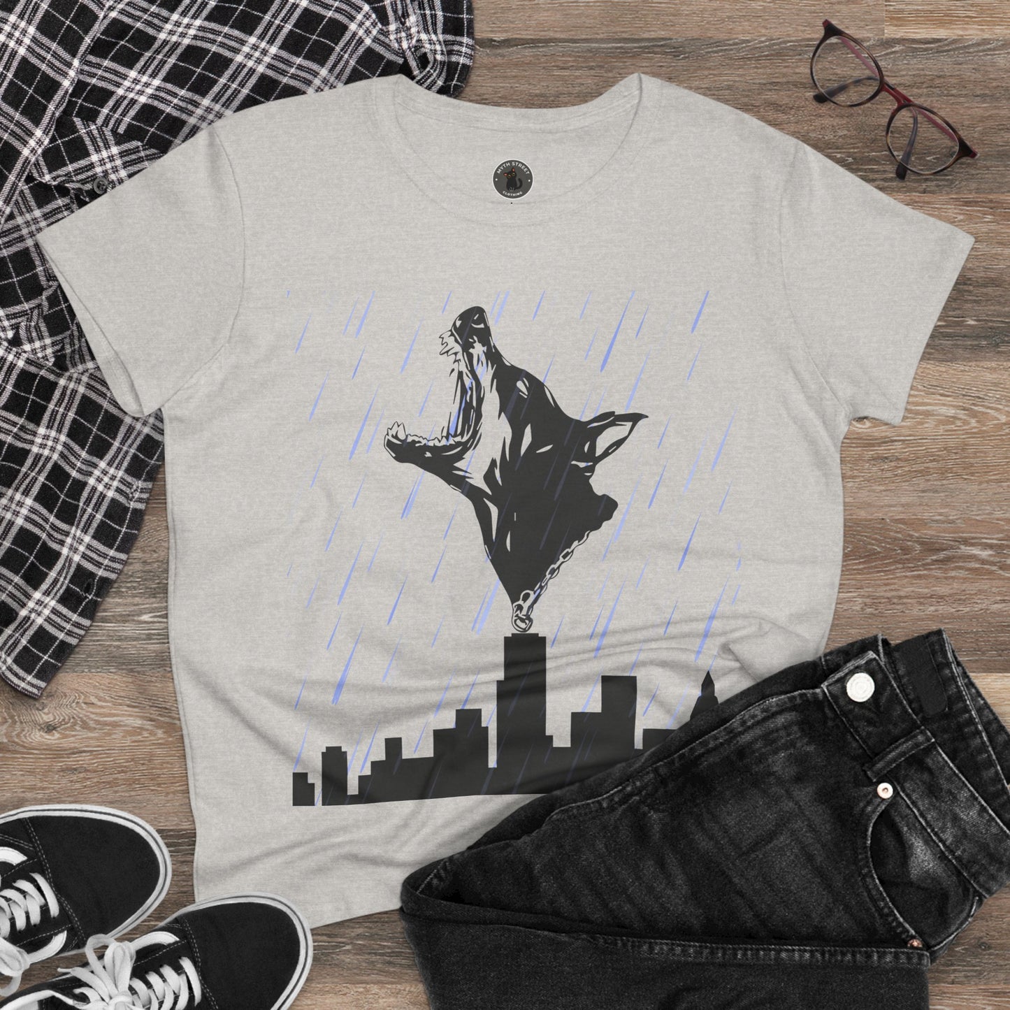 Skyline Doberman Women's Midweight Cotton Tee